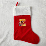 Christmas Stocking Personalized Red Plush With White Trim