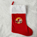 Christmas Stocking Personalized Red Plush With White Trim