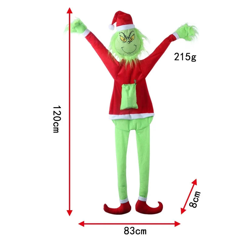 Christmas Stocking Plush Character Face Easy-Clean Fabric 16.5 Inch