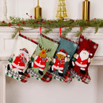 Christmas Stocking Reindeer Motif Durable Fabric