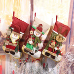 Christmas Stocking Reindeer Motif Soft Durable Fabric