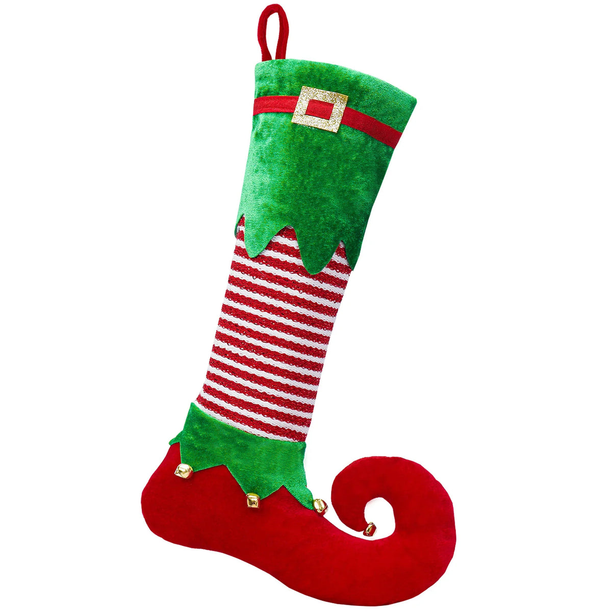 Christmas Stocking Santa Claus Design Spacious Easy-Hang Loop