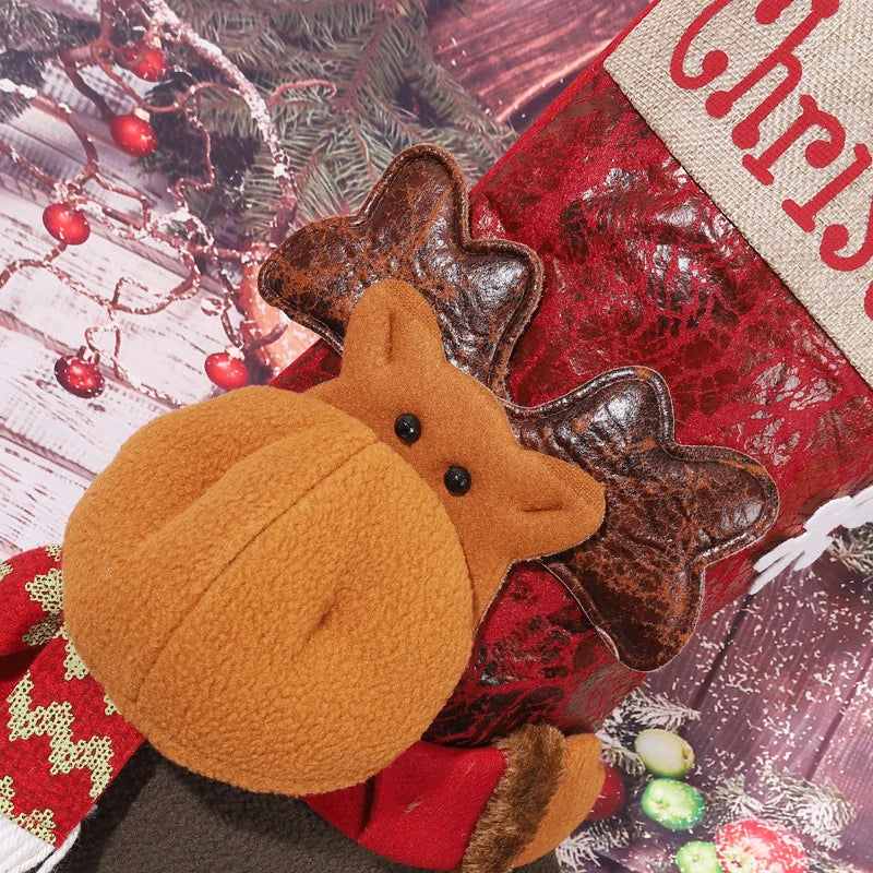 Christmas Stocking Snowman Design Soft Durable Spacious