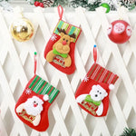 Christmas Stocking Soft Felt Santa Motif & Hanging Loop