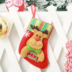 Christmas Stocking Soft Felt Santa Motif & Hanging Loop