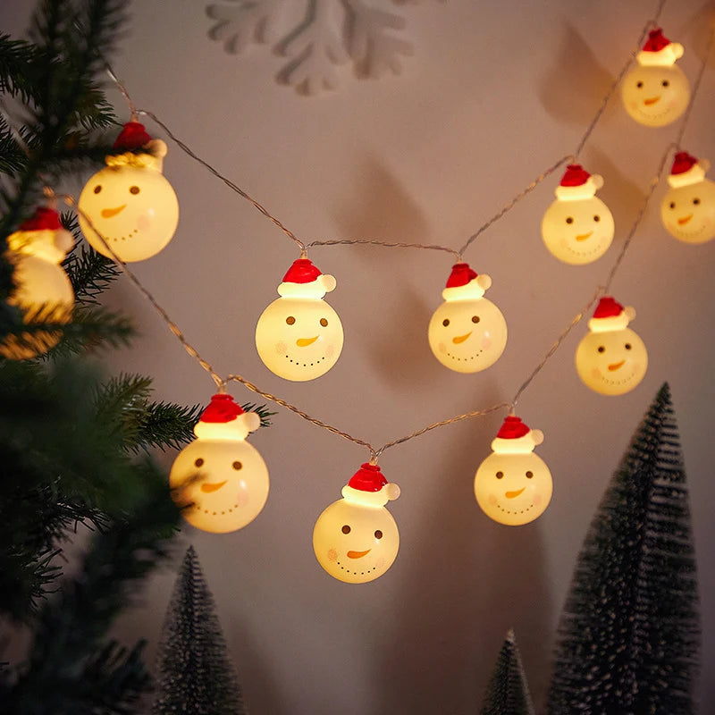 Christmas String Lights Snowman Twinkling LED Indoor & Outdoor