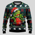 Christmas Sweater Polar Bear Graphic Knit Crew Neck Long Sleeve