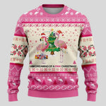 Christmas Sweater Polar Bear Graphic Knit Crew Neck Long Sleeve