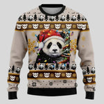 Christmas Sweater Polar Bear Graphic Knit Crew Neck Long Sleeve