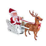 Christmas Tabletop Decoration Handcrafted Red Sleigh & Reindeer