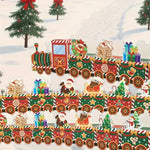 Christmas Train Decoration Sturdy Paper Intricate Figures Tabletop & Mantel