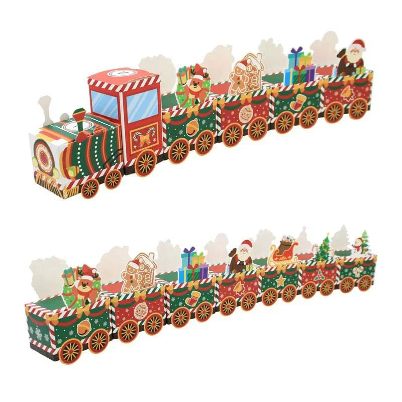 Christmas Train Decoration Sturdy Paper Intricate Figures Tabletop & Mantel