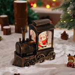 Christmas Train Lantern Moving Santa Warm Ambient Light