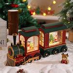 Christmas Train Lantern Moving Santa Warm Ambient Light