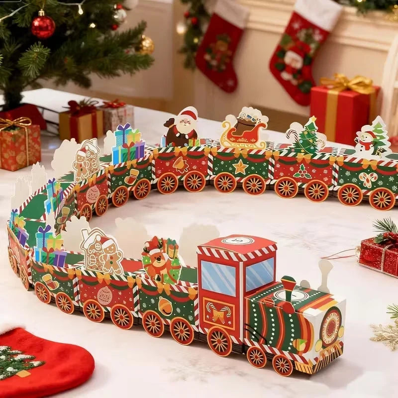 Christmas Train Sturdy Paper & Intricate Figures