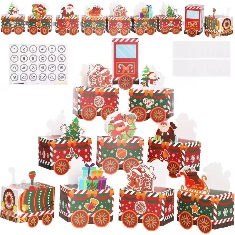 Christmas Train Sturdy Paper & Intricate Figures