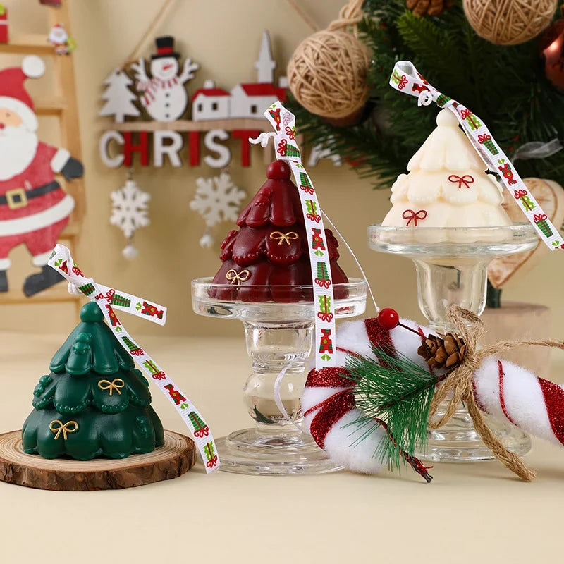 Christmas Tree Candle Hand-Poured Sculpted Gift-Ready