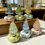 Christmas Tree Decoration Rotating Porcelain Glazed