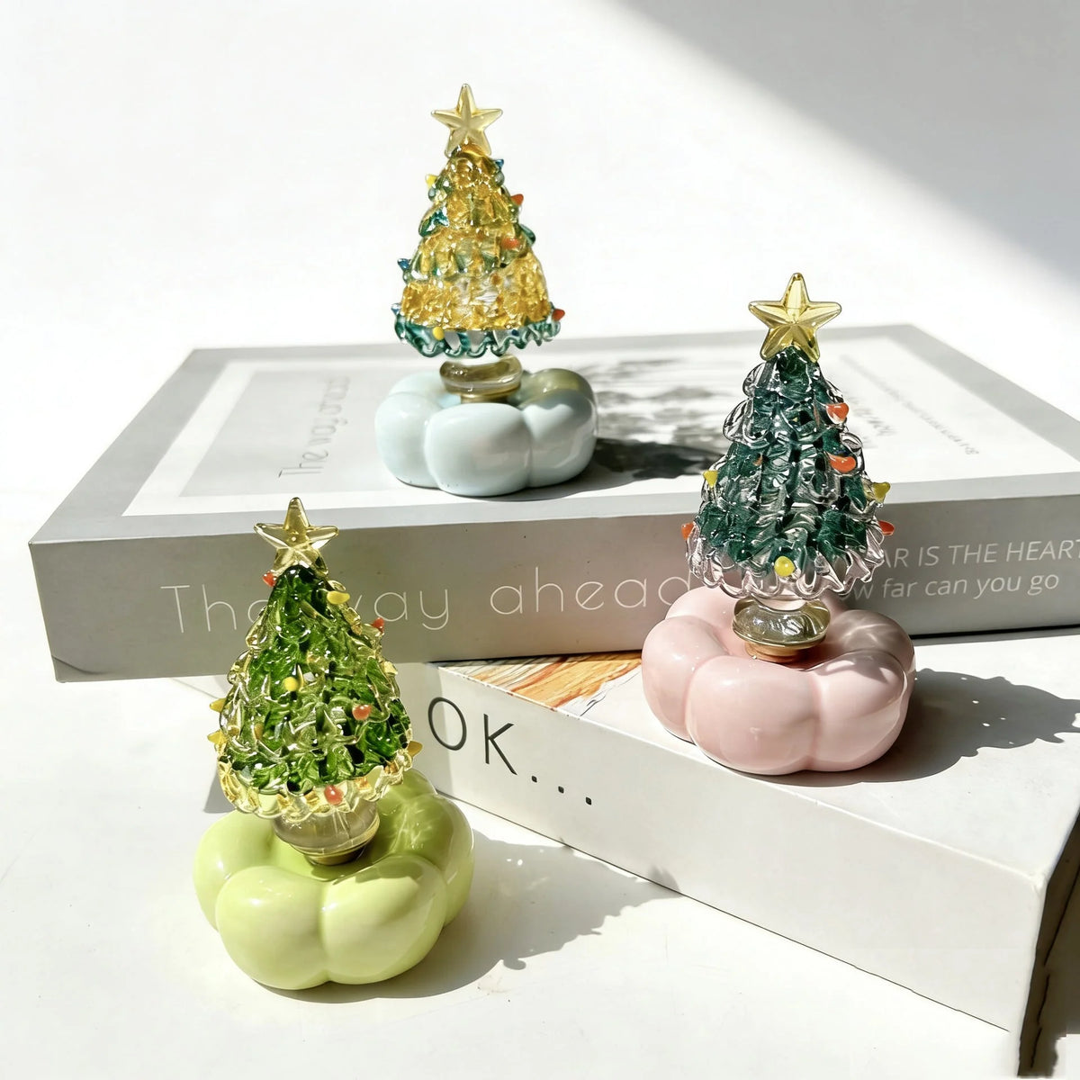 Christmas Tree Decoration Rotating Porcelain Glazed
