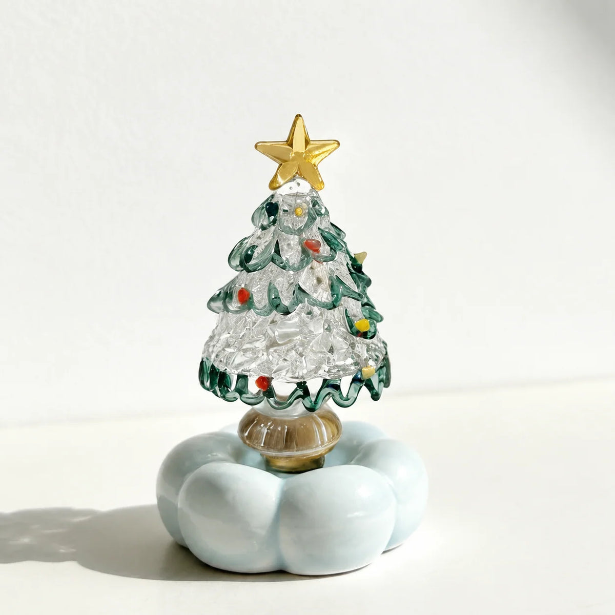 Christmas Tree Decoration Rotating Porcelain Glazed