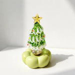 Christmas Tree Decoration Rotating Porcelain Glazed
