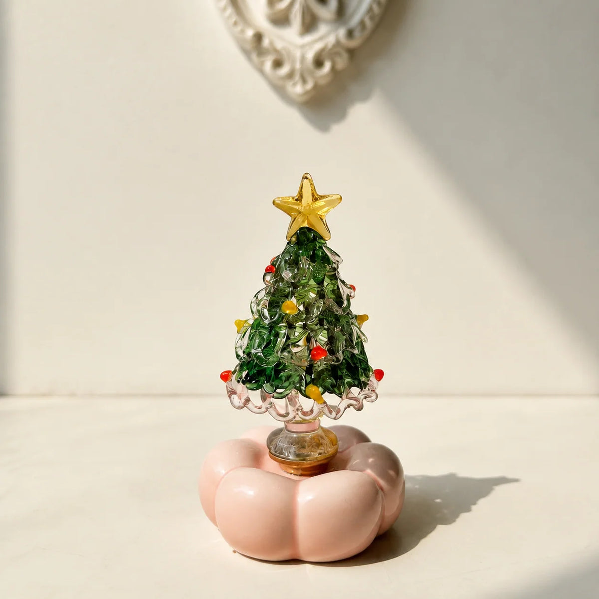 Christmas Tree Decoration Rotating Porcelain Glazed