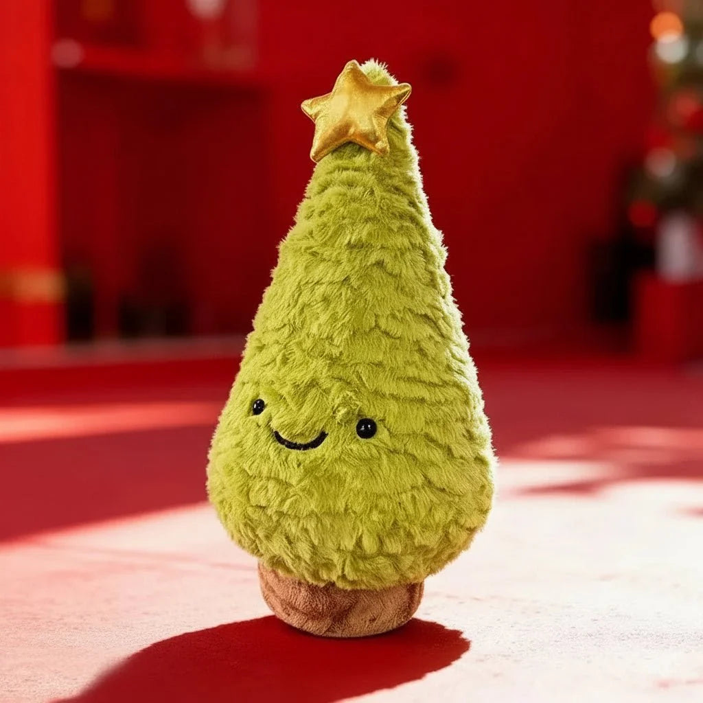 Christmas Tree Figurine Plush Seasonal Decor