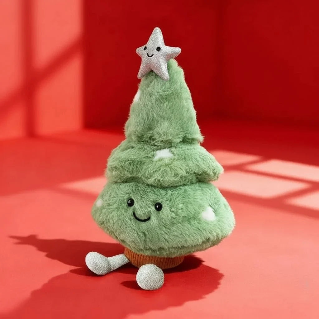Christmas Tree Figurine Plush Seasonal Decor