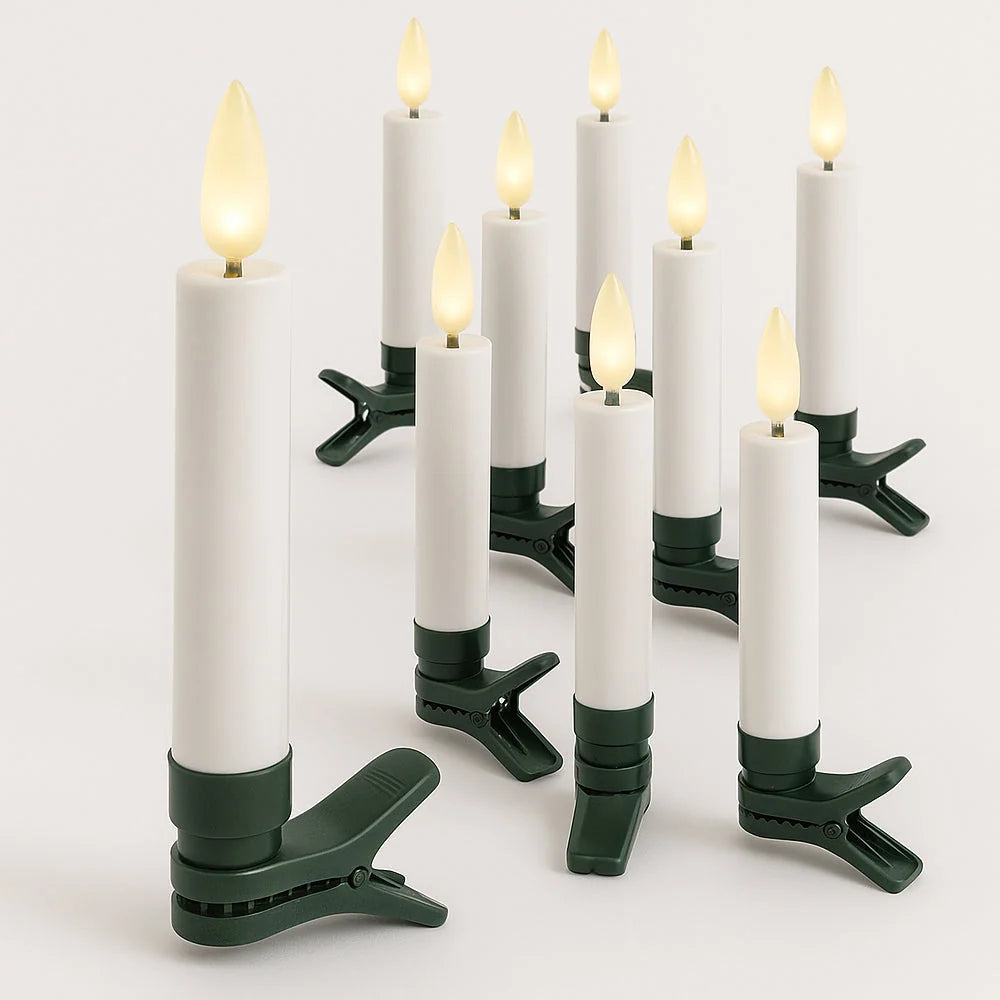 Christmas Tree LED Candles Clip-On Remote Control