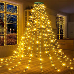 Christmas Tree Lights Cascading LED Remote Control Adjustable Brightness