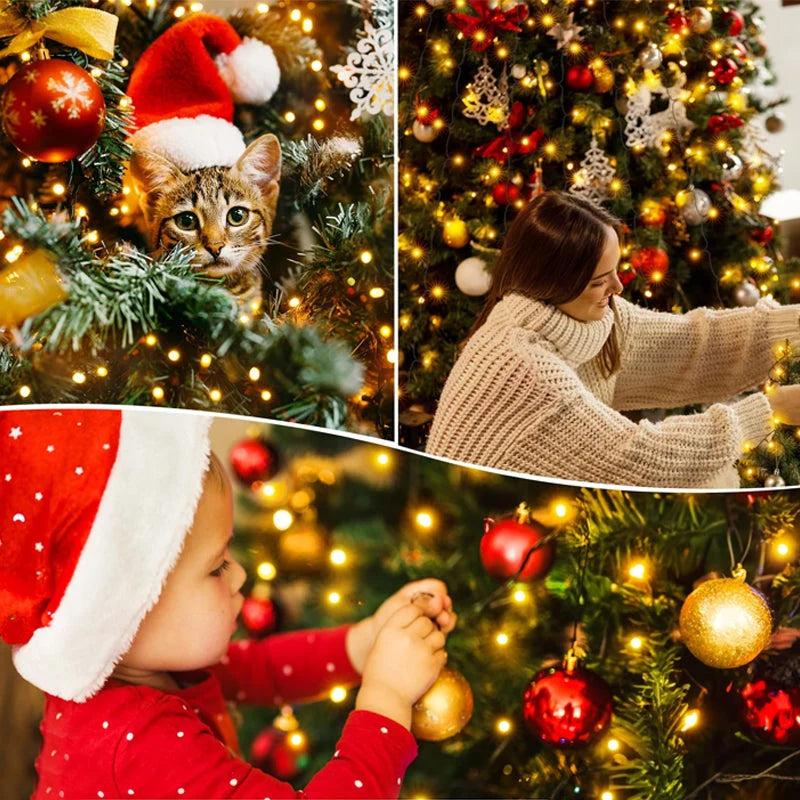 Christmas Tree Lights Cascading LED Remote Control Adjustable Brightness