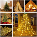 Christmas Tree Lights Cascading LED Remote Control Adjustable Brightness