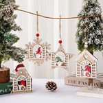Christmas Tree Ornament Handcrafted Wood Santa Easy To Hang