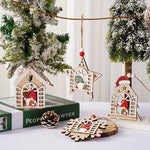Christmas Tree Ornament Handcrafted Wood Santa Easy To Hang
