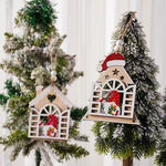 Christmas Tree Ornament Handcrafted Wood Santa Easy To Hang