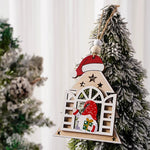 Christmas Tree Ornament Handcrafted Wood Santa Easy To Hang