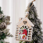 Christmas Tree Ornament Handcrafted Wood Santa Easy To Hang