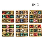Christmas Tree Ornament Set Shatterproof 54-Piece Assortment