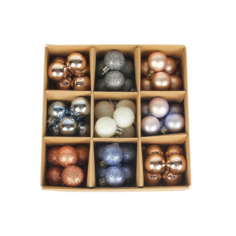 Christmas Tree Ornament Set Shatterproof 54-Piece Assortment