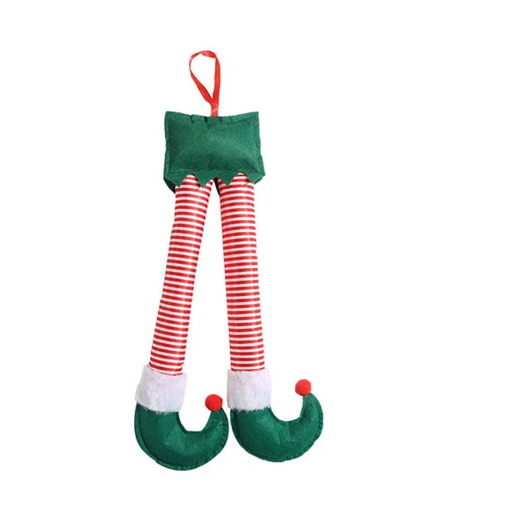 Christmas Tree Ornament Striped Elf Shoe Durable Fabric