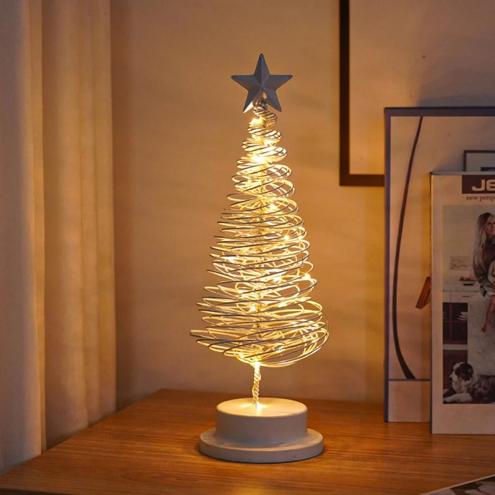 Christmas Tree Spiral Design Warm White LEDs