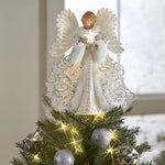 Christmas Tree Topper Animated Fiber-Optic Wings & Illuminated Star