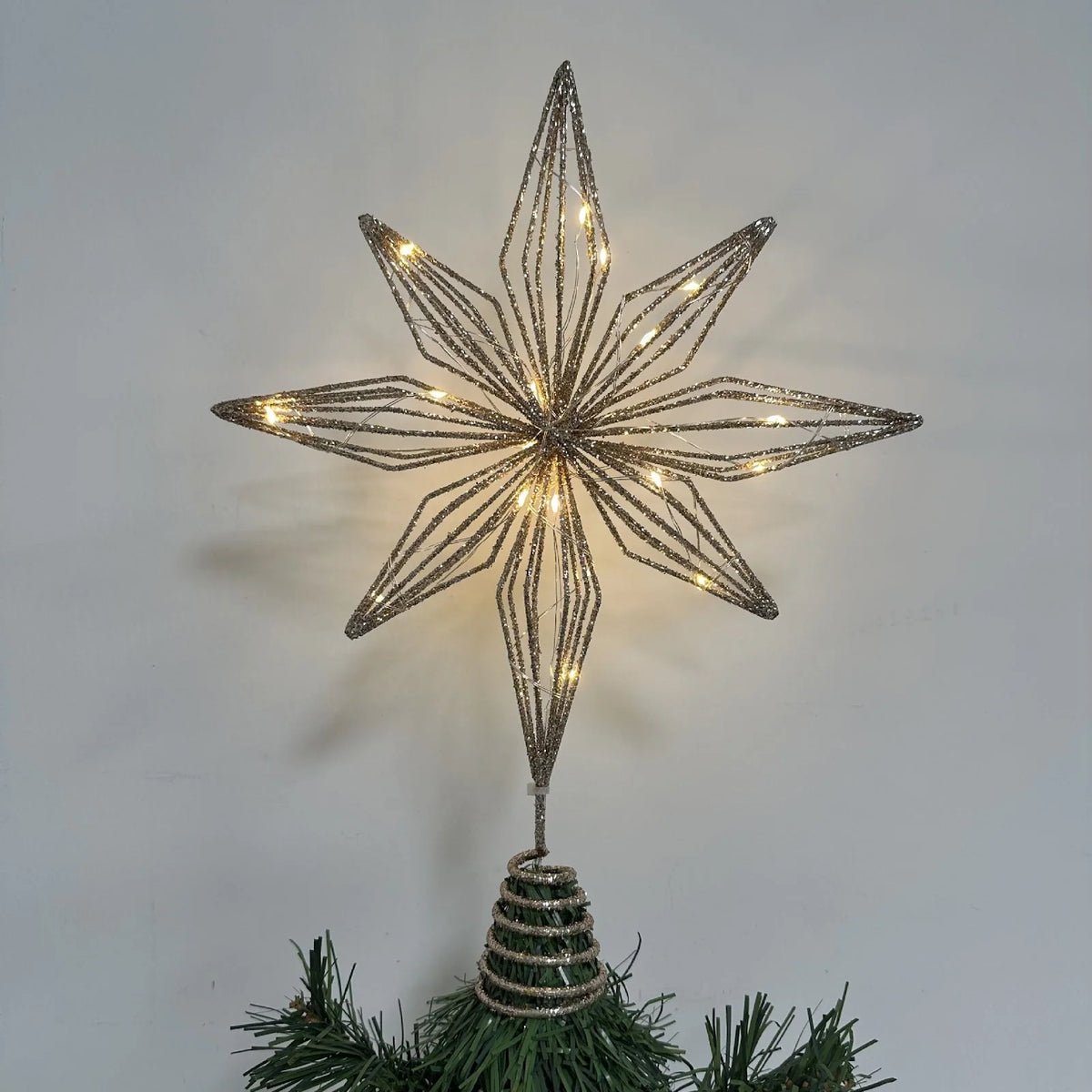Christmas Tree Topper Iron 20 LED Lights