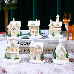 Christmas Village Ceramic Glitter Integrated LED