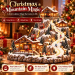 Christmas Village Decoration Animated Cable Cars & Skiers