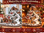 Christmas Village Decoration Animated Cable Cars & Skiers