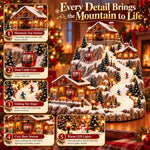Christmas Village Decoration Animated Cable Cars & Skiers