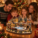 Christmas Village Decoration Animated Train Lighted Musical Scene