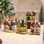 Christmas Village Decoration Built-In Lights Detailed Design