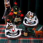 Christmas Village Figurine Integrated LED Snow-Covered Roofs
